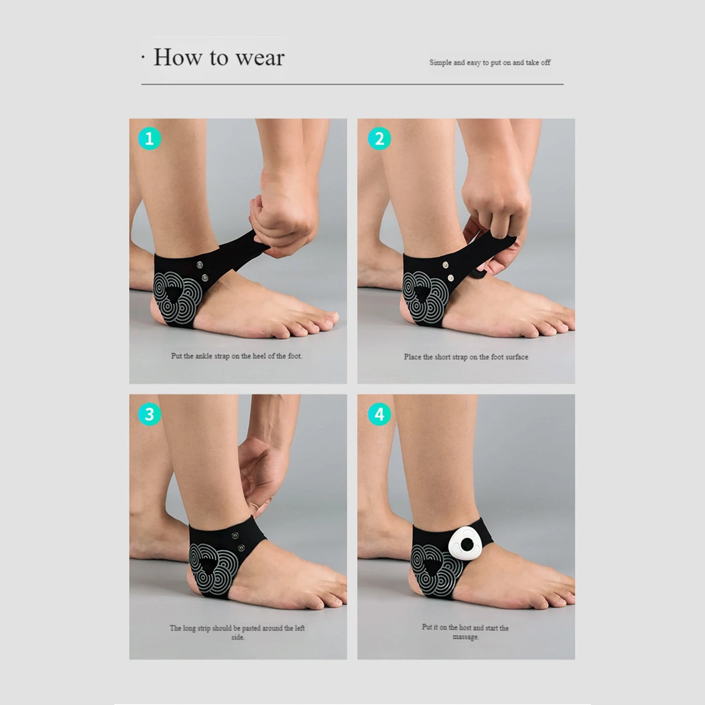 EMS Pulse Ankle Massager Lightweight Sports Ankle Support Breathable Joint Protection Gear Anti Sprain Injury