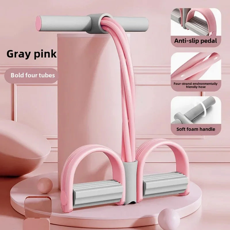 1pc Home Pedal Puller Fitness Set - Full Body Toner for Arms, Abs & Legs - Non-Slip Handles & Eco-Friendly Latex Band for Women