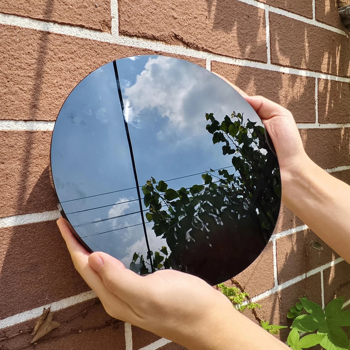 12cm/4.72'' Black Obsidian Mirror, Polished Obsidian, Ideal crystal stone Gift & Home Decoration Accessories, kawaii room decor