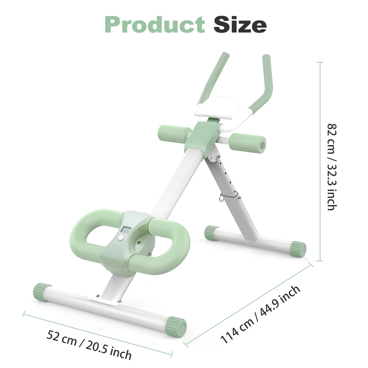 Foldable Ab Crunch Machine Core Workout Bench Adjustable Equipment Fitness Exercise Strength Resistance Bands for Home Gym