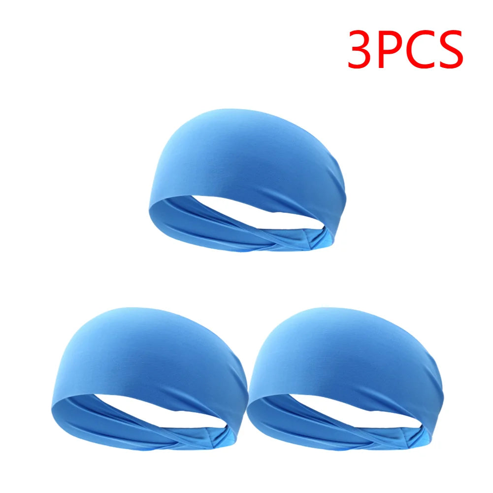 Sports Headbands For Men Woman Gym Yoga Sweat Hair Bands Soft Elastic Hairbands Stretch Outdoor Sport Sweatbands