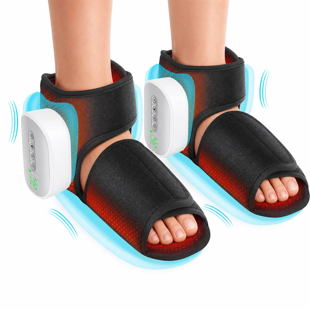Wireless Air Pressure Ankle Massager,Electric Heating Foot Airbag Compression Massage,Ankle Joint Sole Kneading Muscle Relax