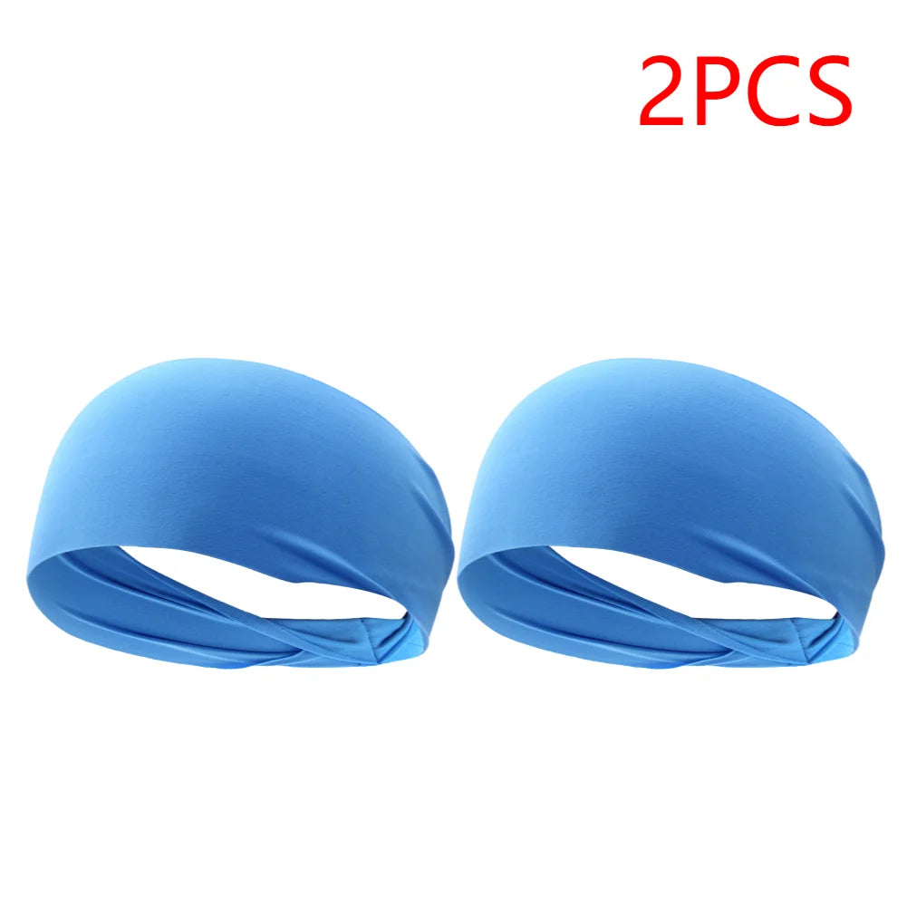 Sports Headbands For Men Woman Gym Yoga Sweat Hair Bands Soft Elastic Hairbands Stretch Outdoor Sport Sweatbands
