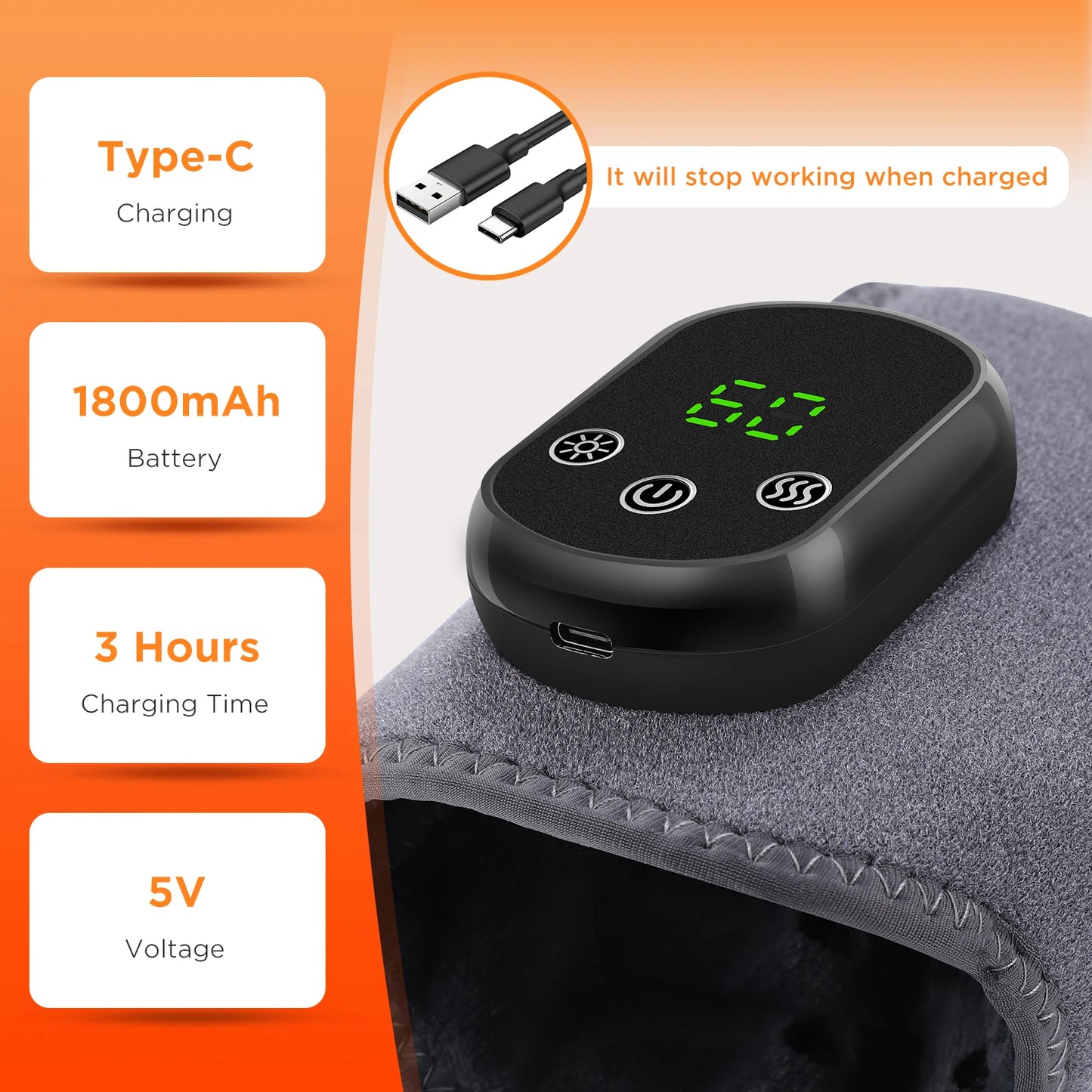 Electric Heating Foot Ankle Massager with Vibration Ankle Wrap Support Hot Compress for Joint Protection Foot Protector