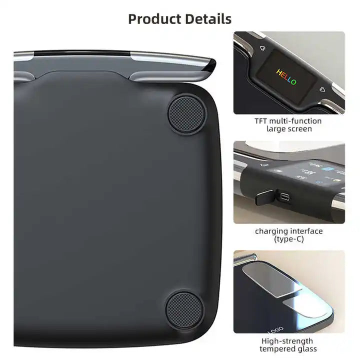 Smart Scale FSA&HSA Eligible, 8 Electrodes Digital Bathroom Scale for Body Weight and Fat, BMI, Muscle Mass, Color TFT