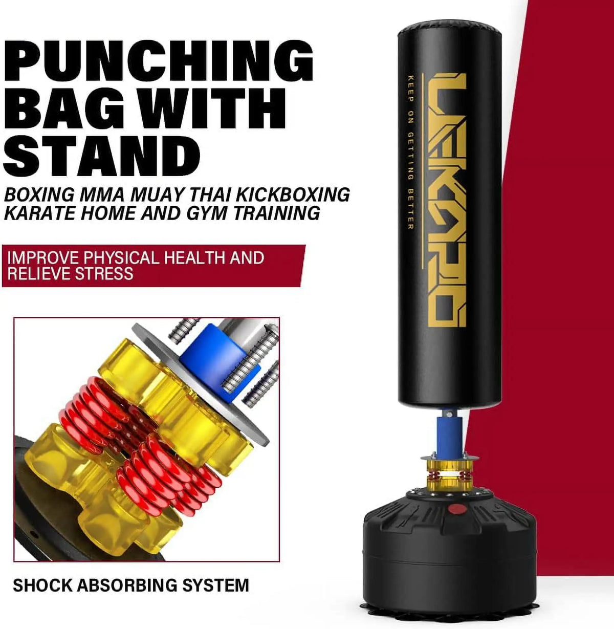 Standing boxing post with gloves, home fighting training sandbag, boxing bag with suction cup, holiday gift for sports men
