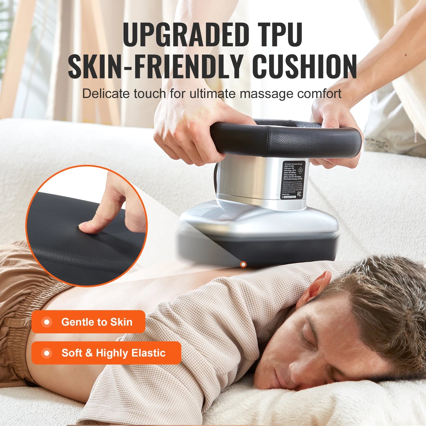 SucceBuy Chiropractic Massager Variable Speed Vibrating Therapy Handheld Body Massager for Muscle