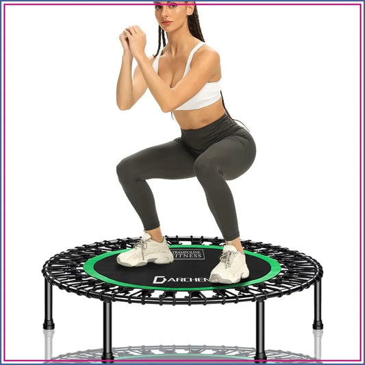 450 lbs Mini Trampoline for Adults, Quiet & Safe Bounce, 40 Inch Indoor Rebounder for Workout Fitness