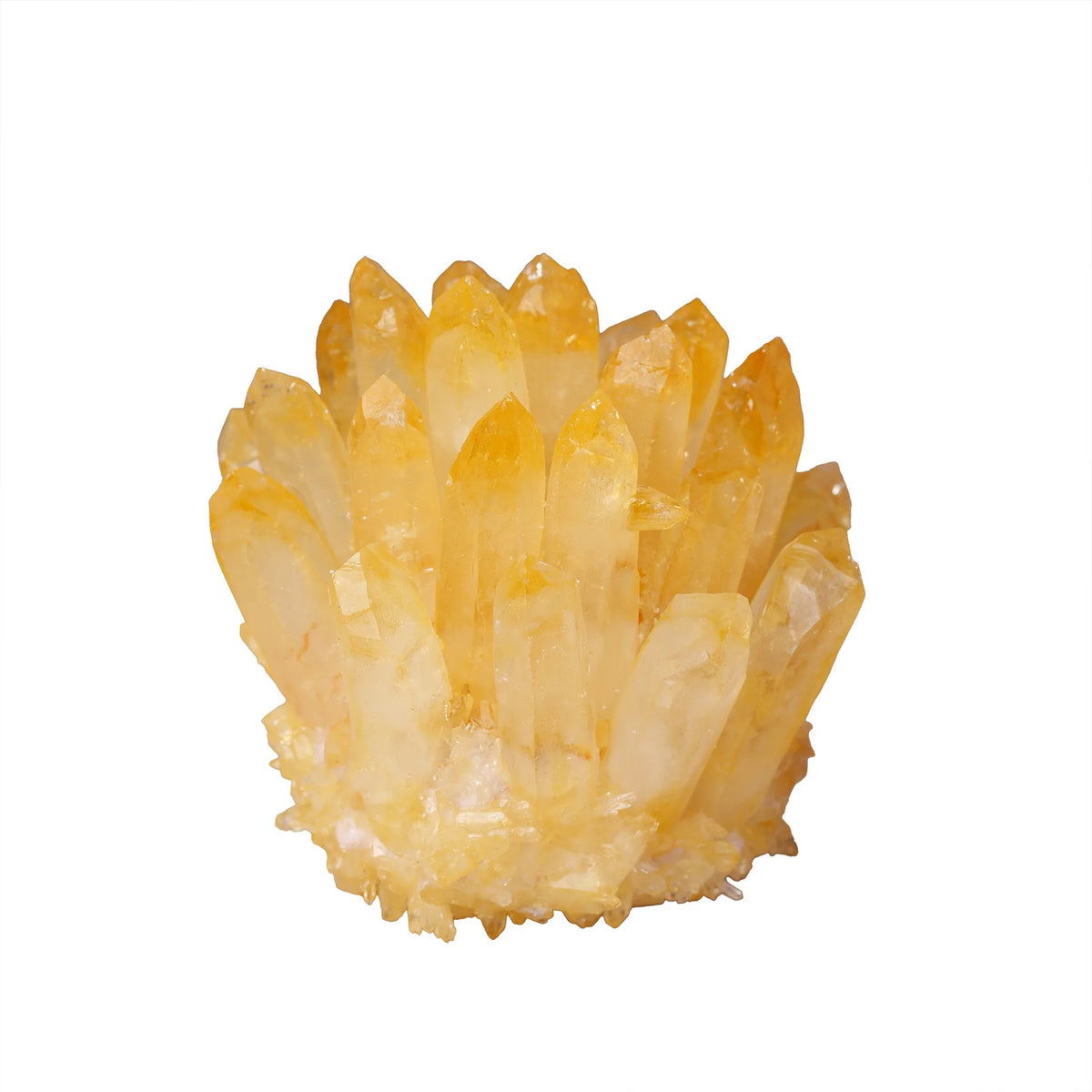 1 fashionable yellow crystal quartz cluster, with random styles, perfect for home and desktop decoration. It uses small prickly hairs and imitation cactus to decorate flowers, making it the perfect gift for holidays and birth