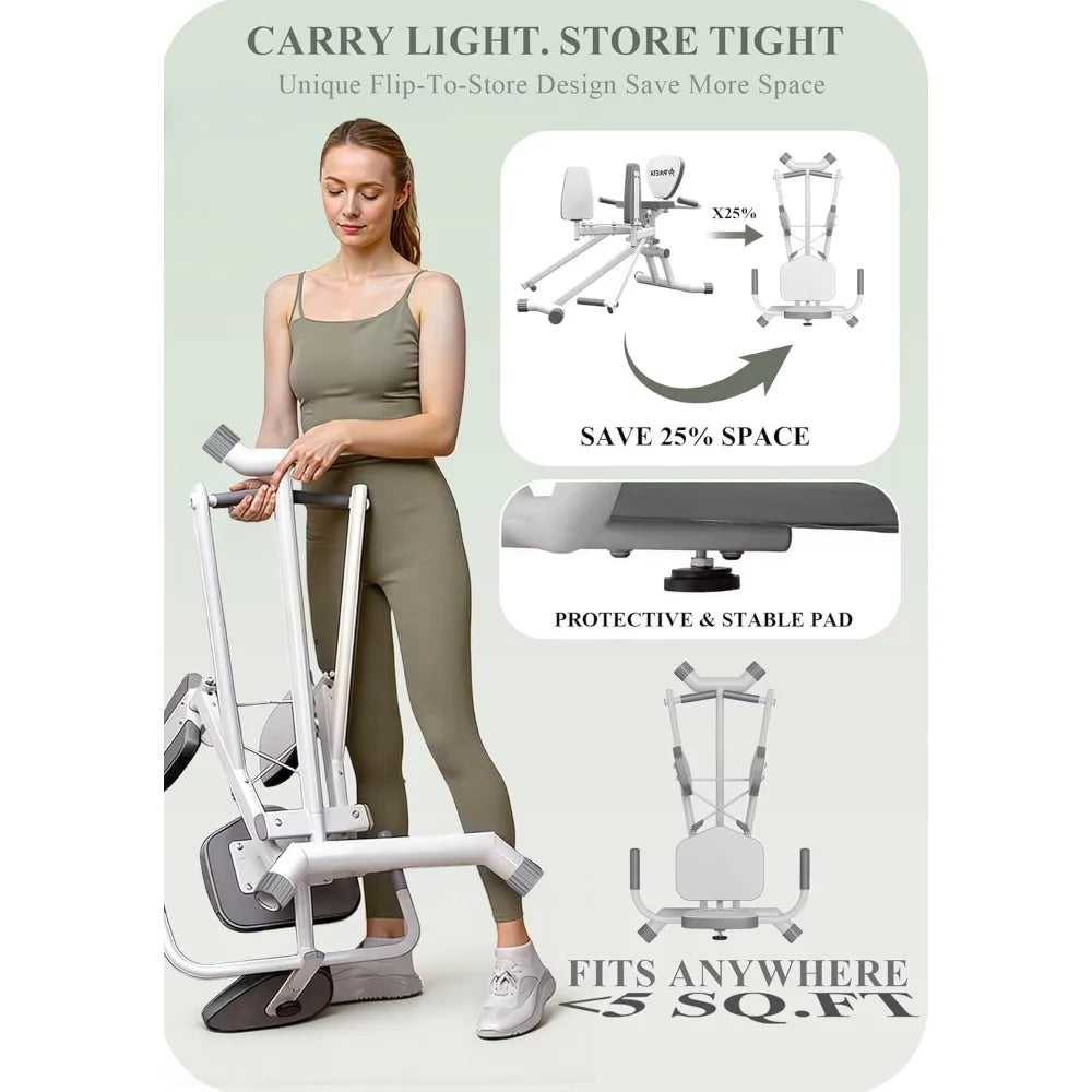 PAETA Hip Abductor Machine for Home Gym, Glute Workout Equipment for Thigh & Butt Toning