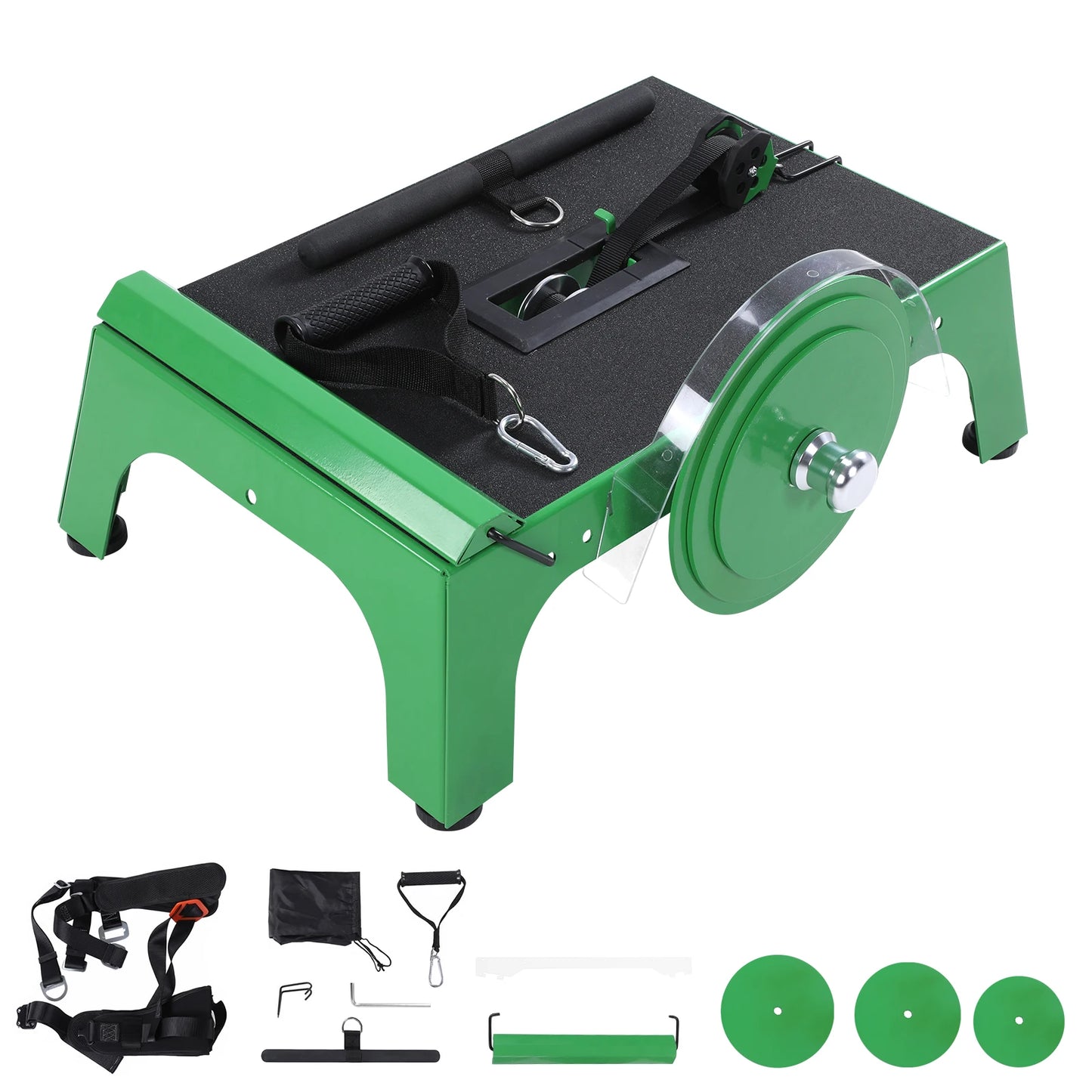 Flywheel Trainer with Adjustable Length Strap Flywheel Centrifuge with Accessories for Home Office Travel Women Yoga Men Squat