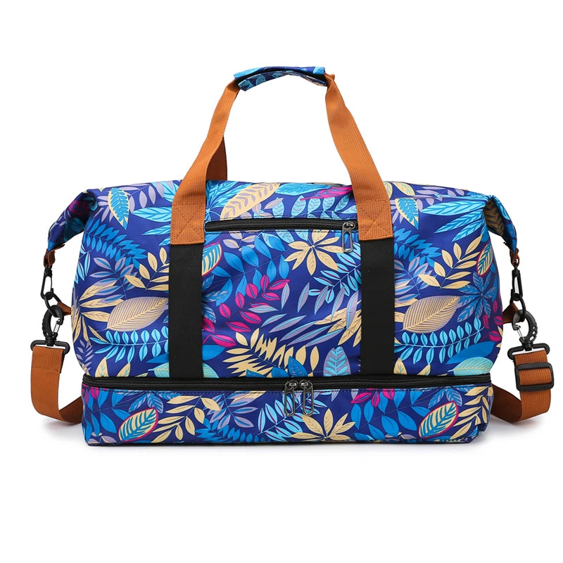 Women Weekender Duffel Bag Waterproof Fitness Storage Handbag Large Capacity Everyday Overnight Bag Female Yoga Handbag