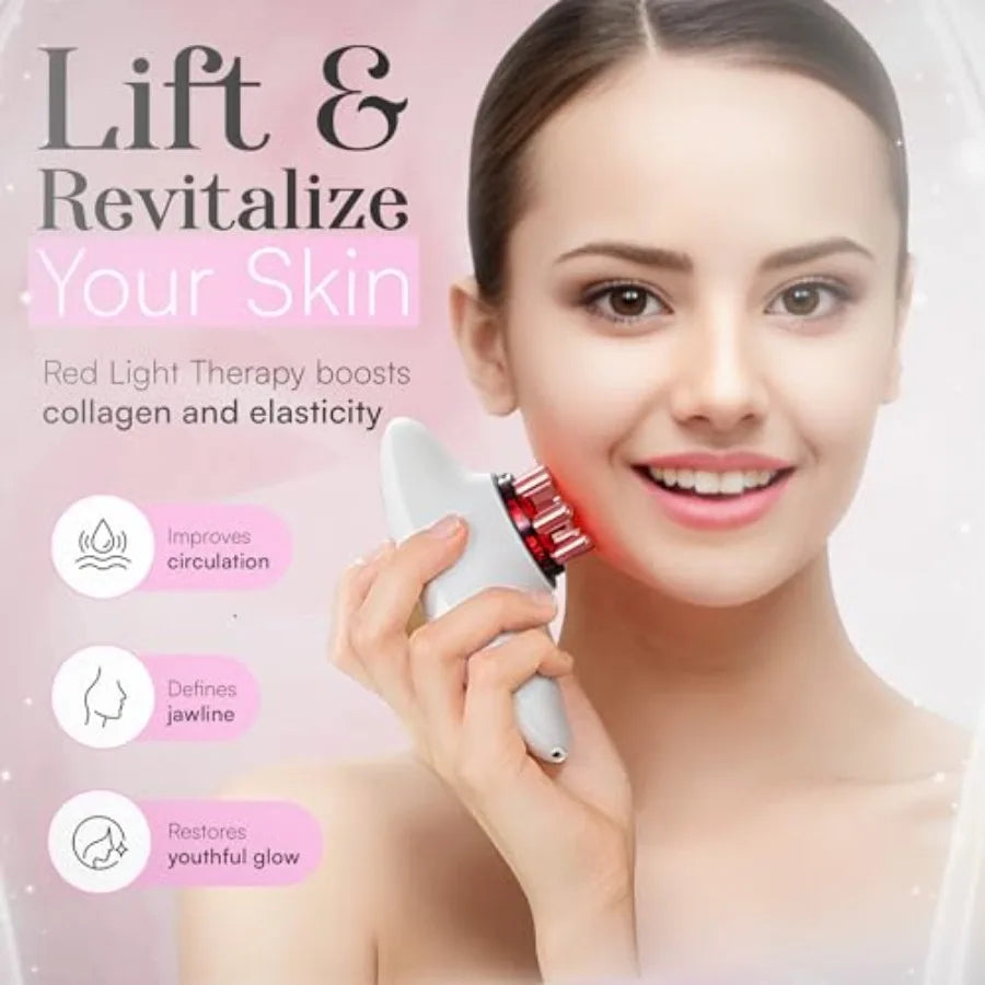 3-in-1 Body Sculpting Machine Thermoslim Cellulite Massager with Cupping and Red Light Therapy for Belly Skin Back Waist Legs a