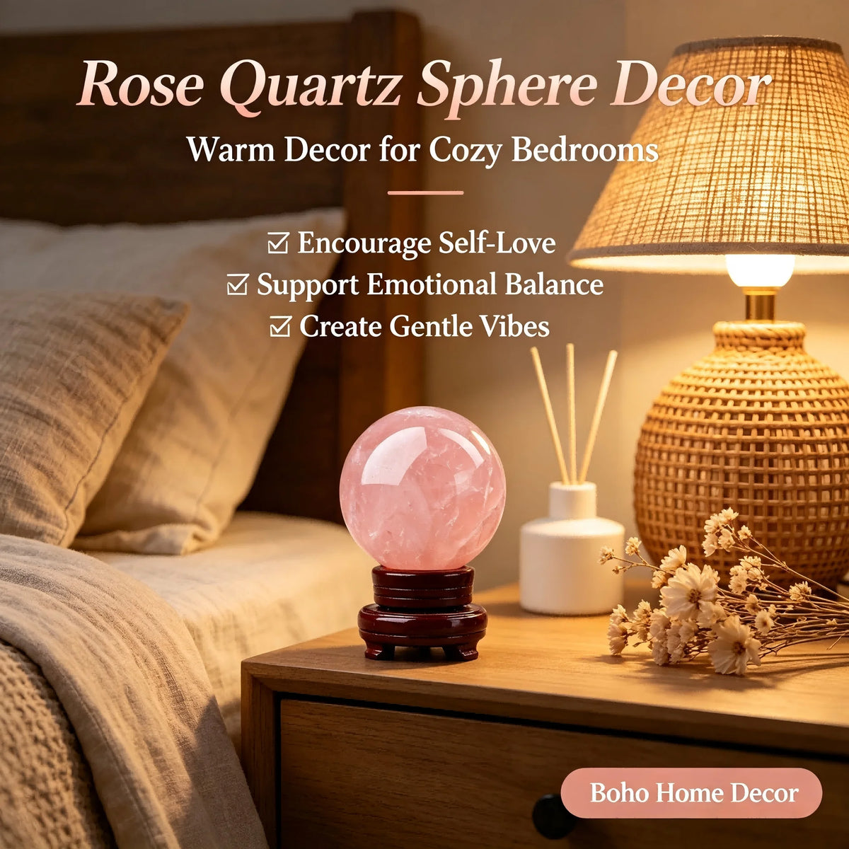 Natural rose quartz pink crystal ball, mineral specimen, random style, suitable for home or office decoration ornaments, elegant gift selection, glossy crystal ball for office decoration