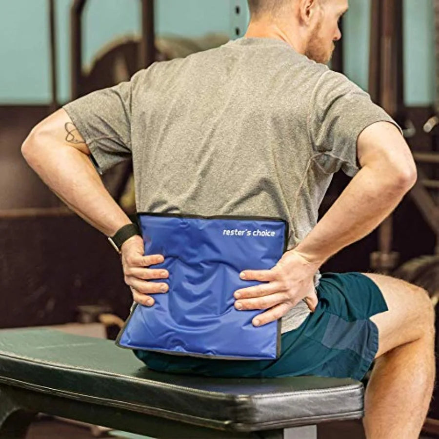 2 Pack Large Ice Packs for Injuries 11" x 14.5" Hot and Cold Pack Reusable Gel Pack, Durable Construction, and Flexible When Fr