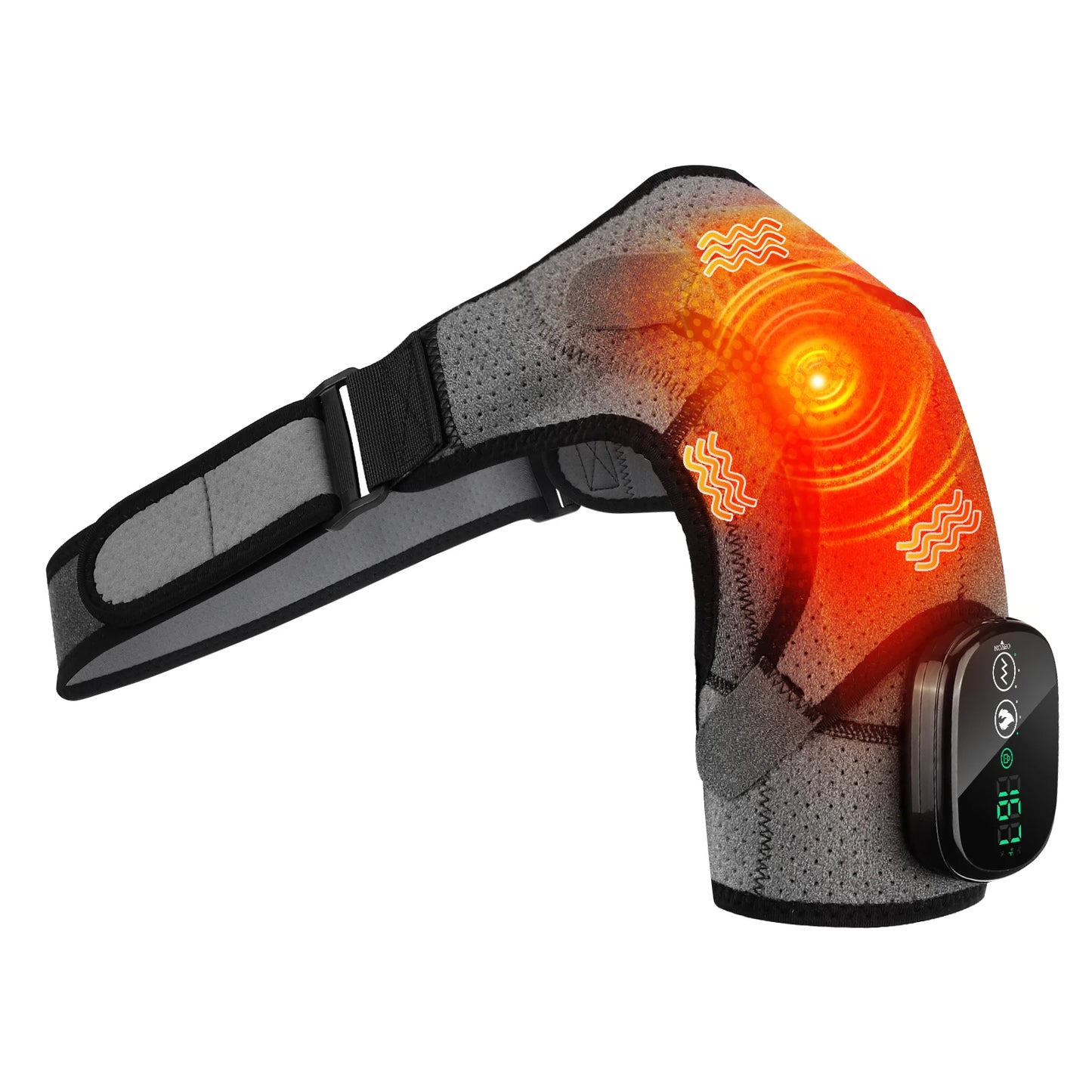 Heated Massage Shoulder Wrap Cape Touch Screen 6-Level Heat 45-70°C 3 Vibration Modes 5000mAh Muscle Fatigue Relief Unisex