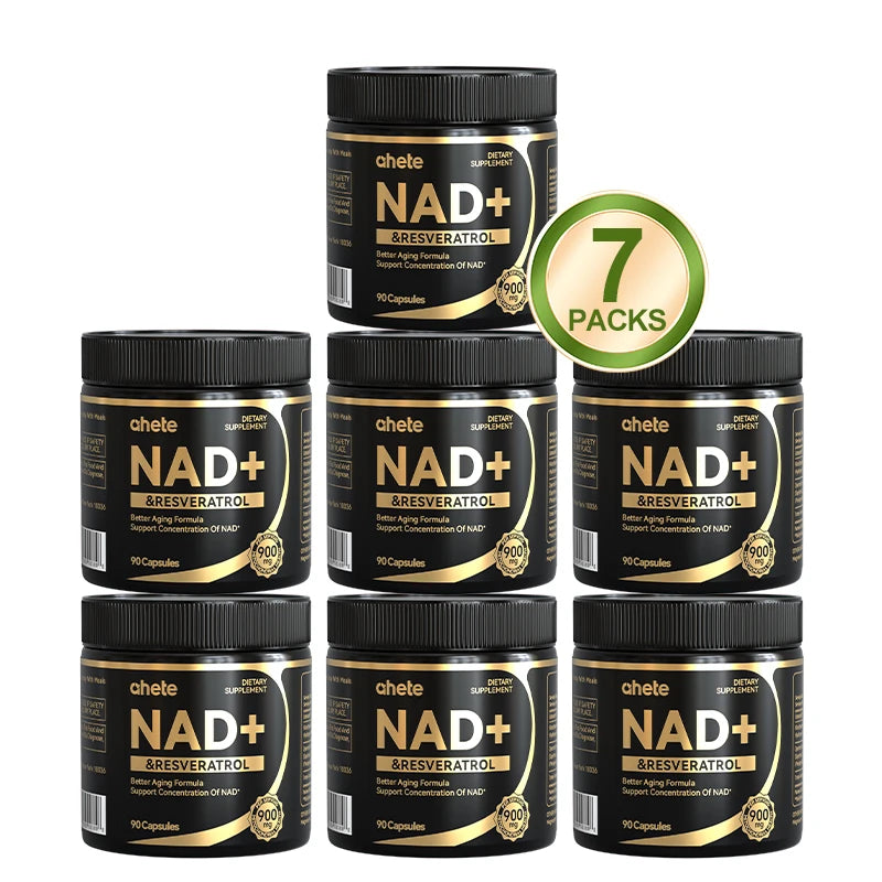 Nad + Resveratrol Supplement - Hypoallergenic, Easy To Swallow MNM For Energy & Overall Wellness.
