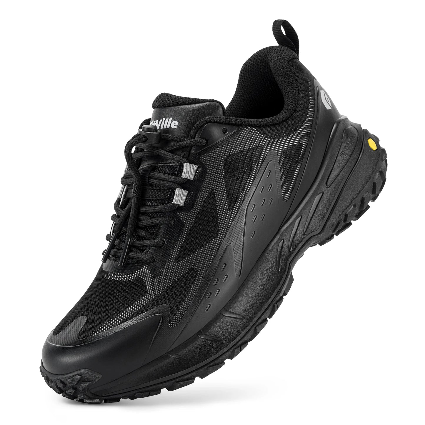 Fittington Wide Shoes For Men.  Breathable Mesh Upper Sneakers Non-Slip Trekking Hiking Walking Shoes With High Arch Support