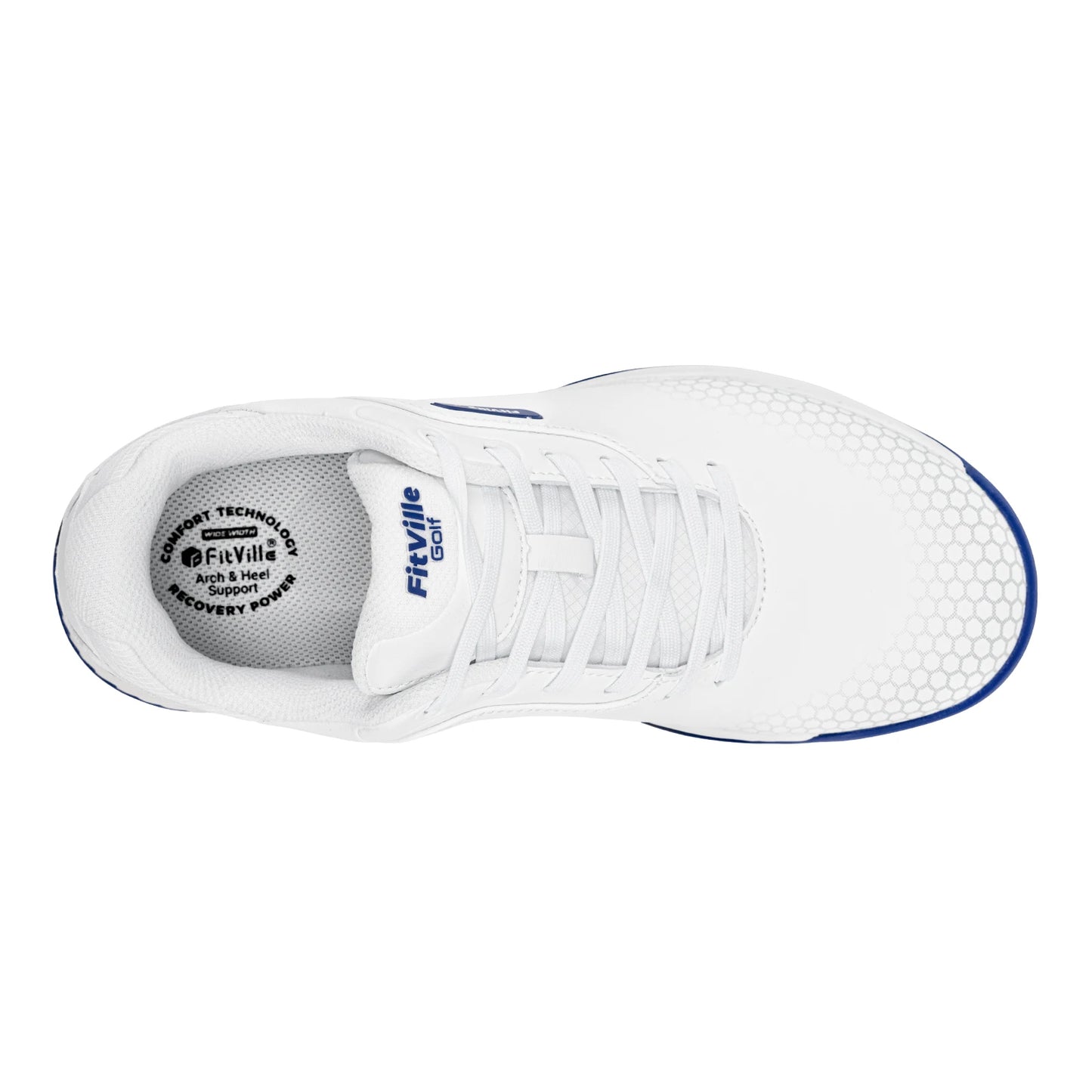 FitVille Wide Men's Golf Shoes Non-Slip Wear-Resistant Comfortable Pickleball Sports Shoes Suitable for Swollen Feet Relieve Toe