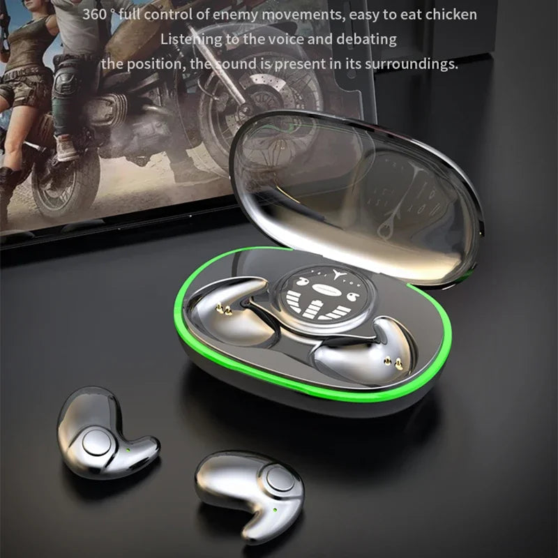Invisible Sleep Earphones Wireless Bluetooth 5.3 Headphones IPX5 Waterproof Noise Reduction Earbuds Touch Control Headsets