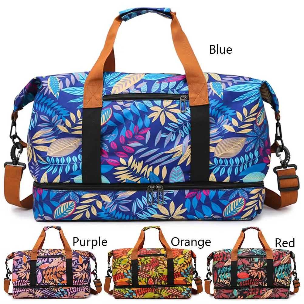 Women Weekender Duffel Bag Waterproof Fitness Storage Handbag Large Capacity Everyday Overnight Bag Female Yoga Handbag