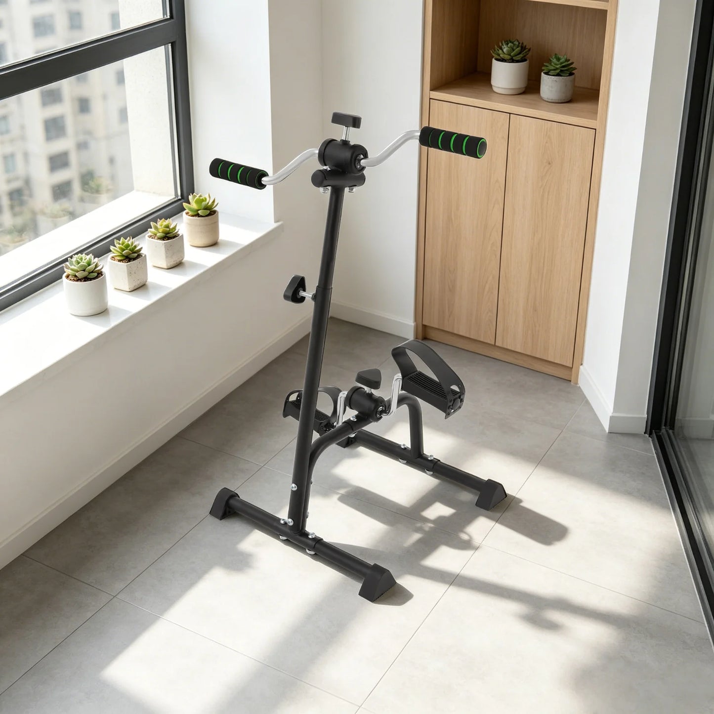 Exercise Bike for Seniors, Pedal Exerciser 5-Level Height 85-100cm, Knee Rehabilitation Equipment Low-Impact