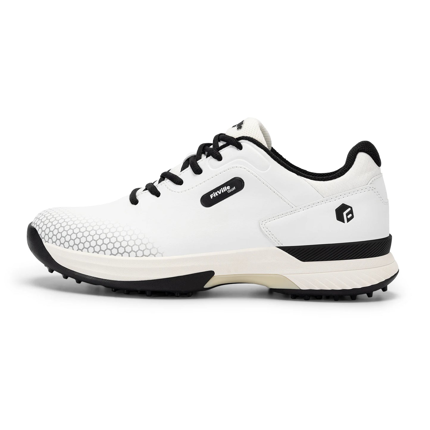 FitVille Wide Men's Golf Shoes Non-Slip Wear-Resistant Comfortable Pickleball Sports Shoes Suitable for Swollen Feet Relieve Toe
