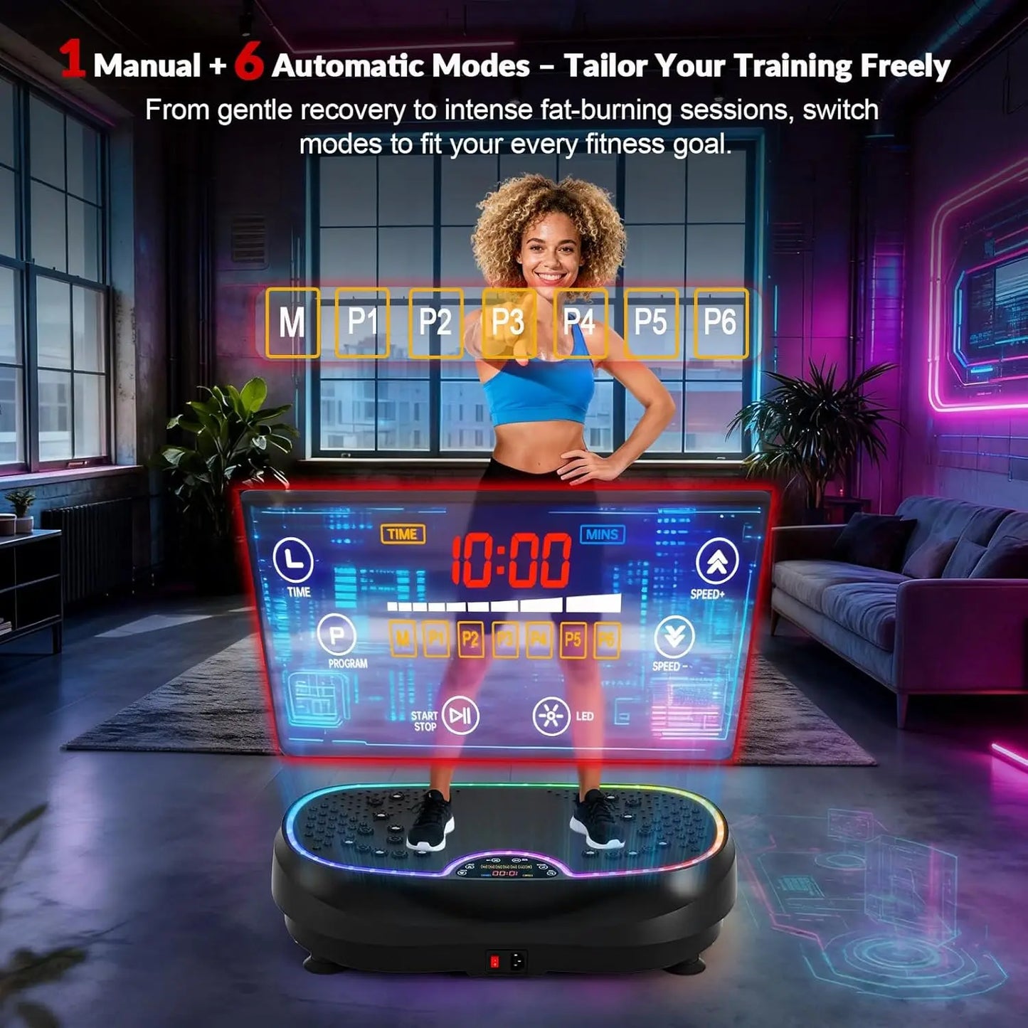 Vibration Plate Exercise Machine, 2026 Dual Motor Whole Body Workout for Lymphatic Drainage, Weight Loss, Home Fitness