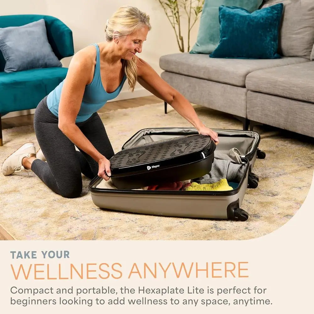 Vibration Exercise Platform with Magnetic Acupoints, 99 Speeds, and 10 Presets for Lymphatic Drainage and Toning