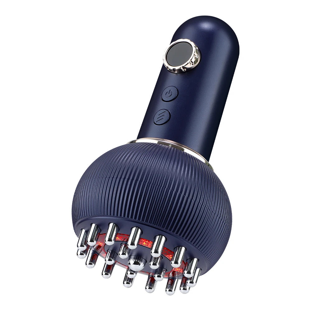 US UK Stock 9 Gears Electric Meridian Brush Body Massager Gua Sha Microcurrent Hot Compress Scraping for Slimming And Relaxation