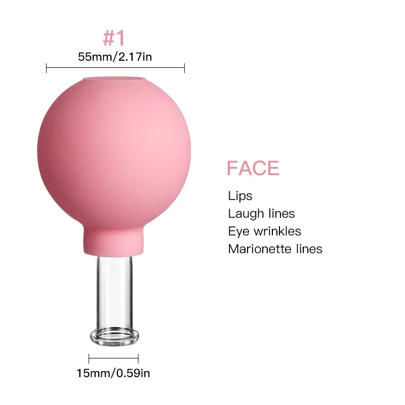Rubber Cupping Face Massager Vacuum Eye Skin Lifting Facial Cups Anti Cellulite Jar Anti-Wrinkle Cupping Therapy Beauty Tool