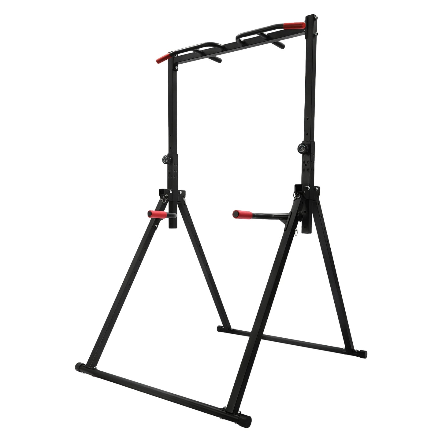 Triangular Pull Up Station Adjustable Height Pull Up Bar Gym Dip Bar Power Tower Workout Dip Station Chin Up Bar for Home Gym Equipment