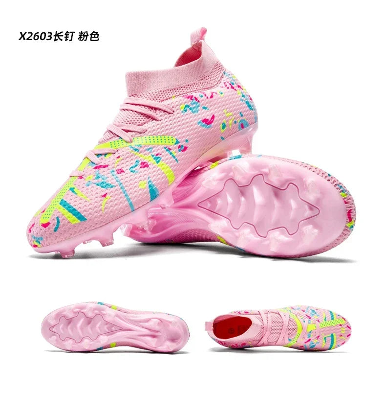 New Men Football Boots Match Sneakers Soccer Shoes Non-Slip Professional Training Shoes Grass Outdoor Sport Ultralight Unisex