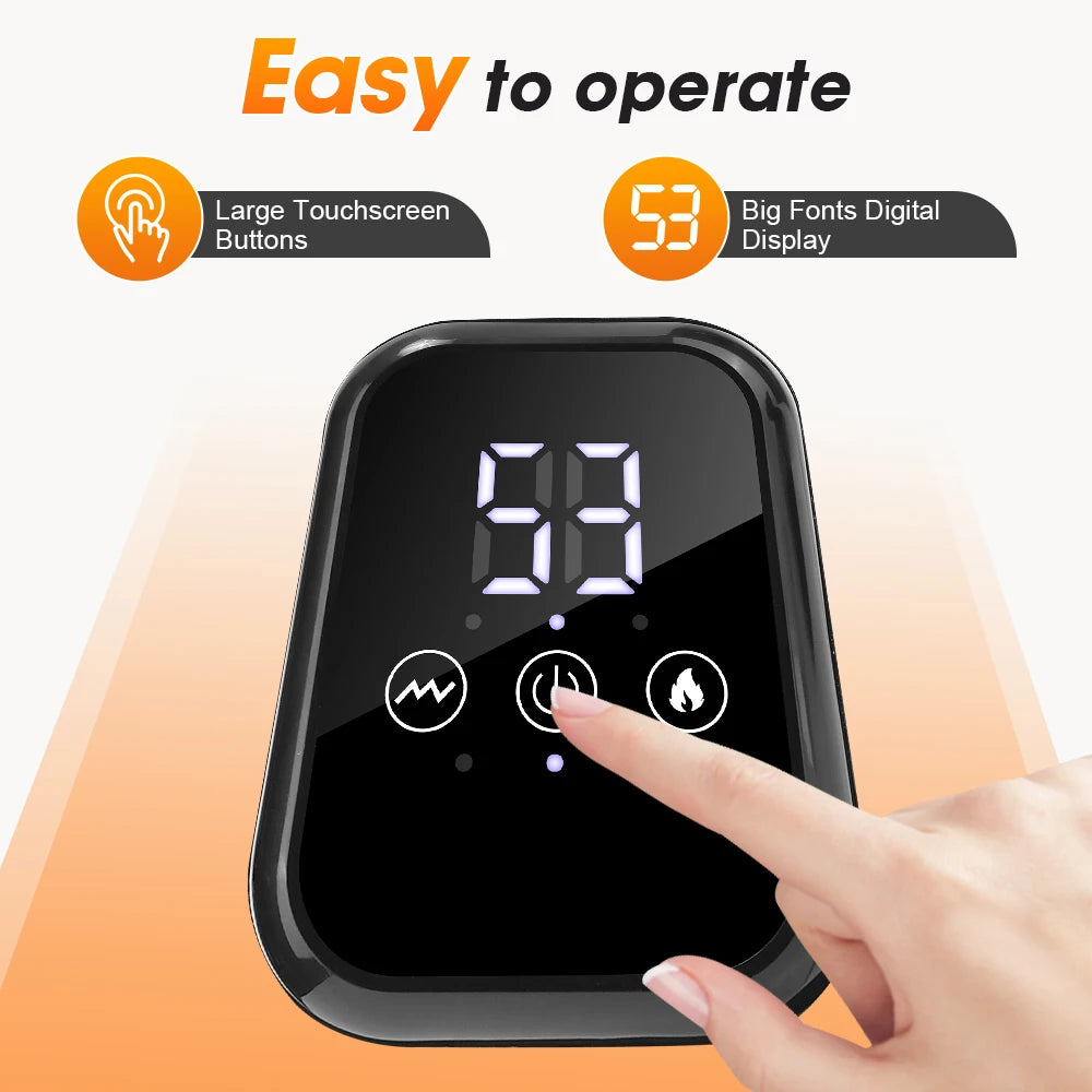 Electric Heated Vibration Knee Massage Pad 3 Level Hot Compress Thermal Joint Brace Care Muscle Relaxation Blood Circulation