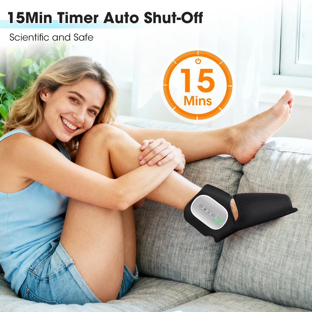 Wireless Air Pressure Ankle Massager,Electric Heating Foot Airbag Compression Massage,Ankle Joint Sole Kneading Muscle Relax