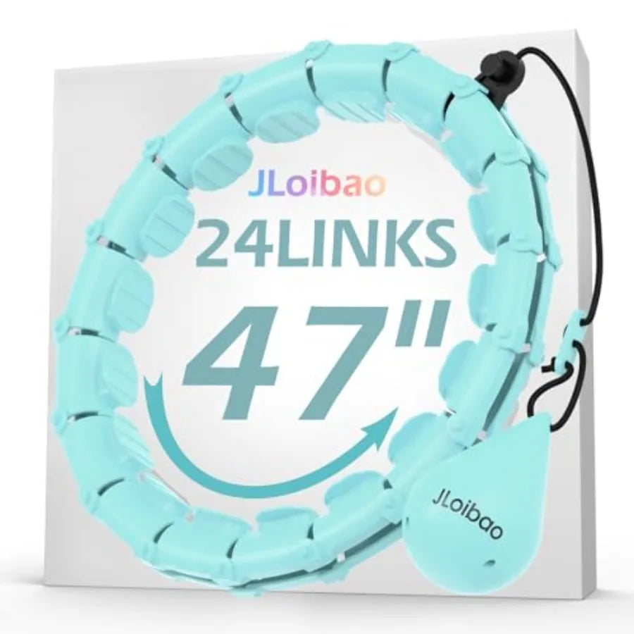 Weighted Hula Circle with 24 Links for Adults Weight Loss, Infinity Fitness Hoop Plus Size, for Women Smart Exercise Equipment