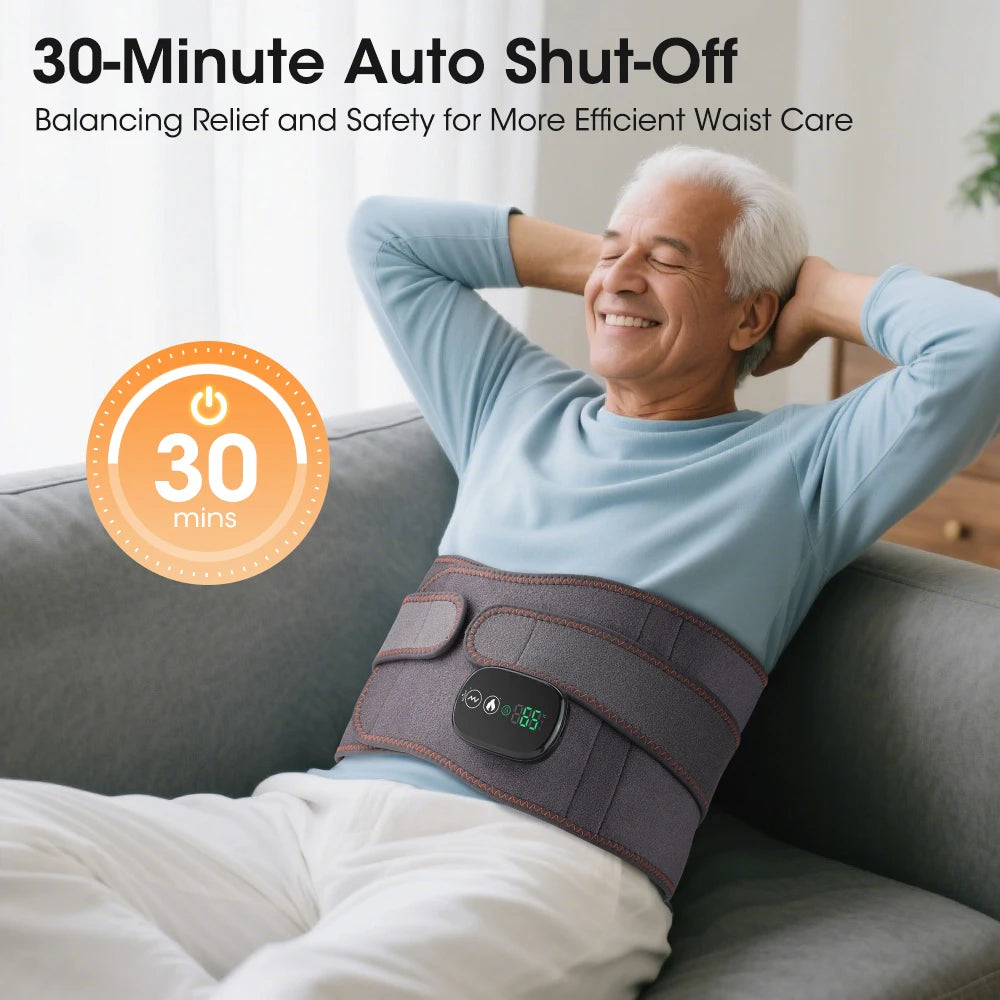 Electric Heating Waist Massager Belts Vibration Hot Compress Brace Belt Back Lumbar Fatigue Relax Massage Machine Heated Pad