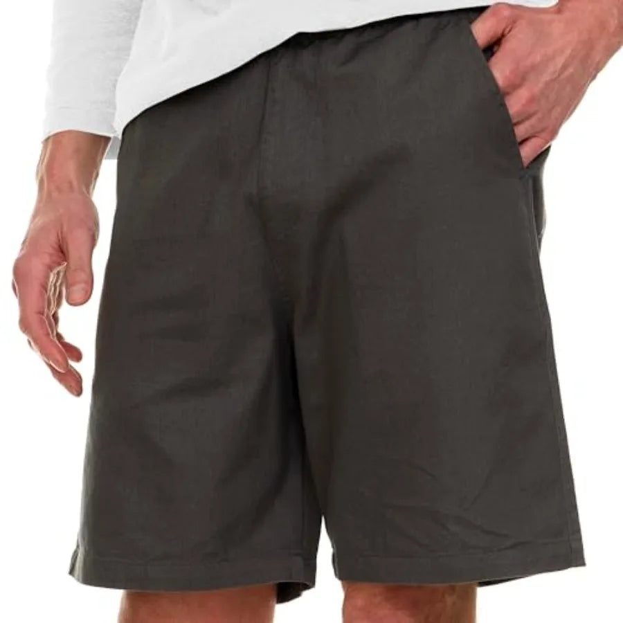 Wrangler Big and Tall Men's Twill Casual Half-Elastic Shorts, 9-Inch Inseam, Classic Structured Fit
