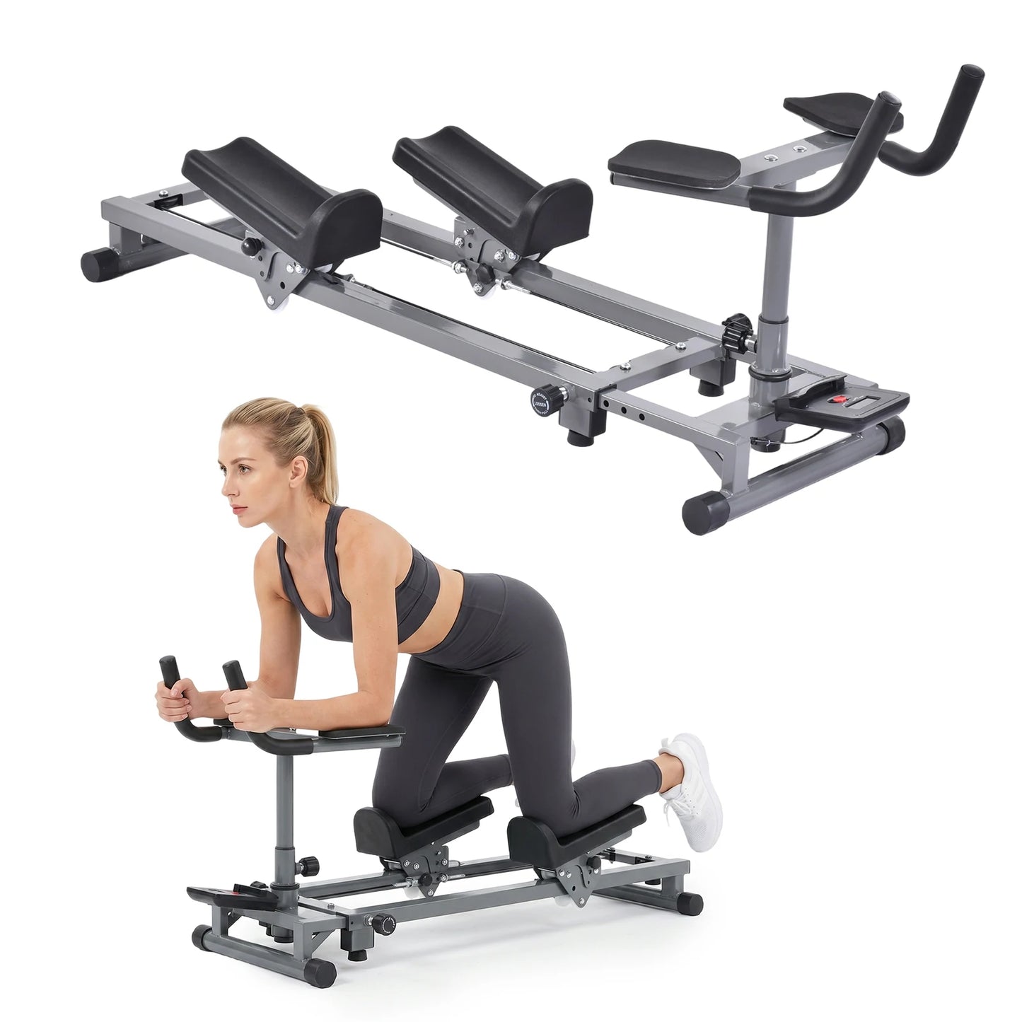 Crawling Machine, Adjustable Height Length Back Stretcher with Counter, Crawling Training Machine, for Home Gym Studio Cardio Fitness Exercise Core Training Office