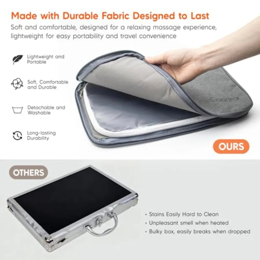 Portable Hot Stone Massage Warmer - Digital Controller Rocks Heating Bag, Electric Massager and Heater for Home Spa Relax Muscl