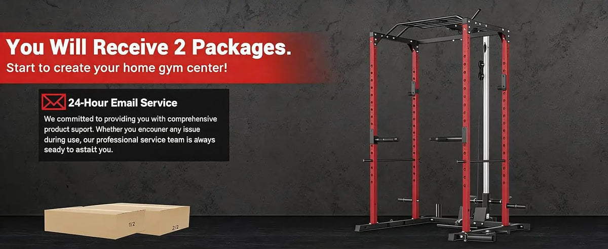 Power Cage for Home Gym with Pulley System, Power Rack & Squat Rack for Strength Training