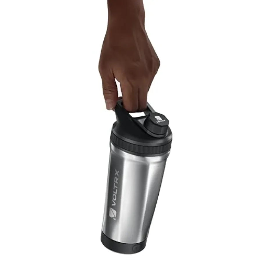 ChillMix Shaker Bottle Insulated Stainless Steel - USB C Rechargeable Electric Protein Shake Mixer Shaker Cups for Protein Shak