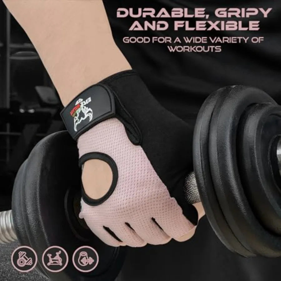 Fingerless Weight Lifting Gloves with Palm Protection Padding, Breathable Lightweight Gym Gloves for Men, Women, Weightlifting,