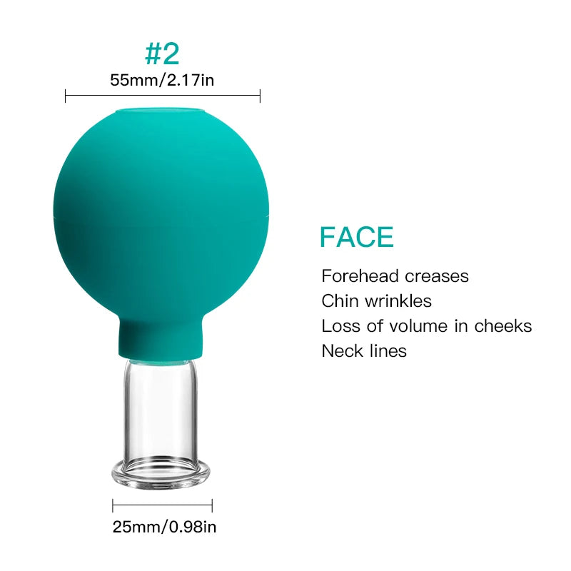 Rubber Cupping Face Massager Vacuum Eye Skin Lifting Facial Cups Anti Cellulite Jar Anti-Wrinkle Cupping Therapy Beauty Tool