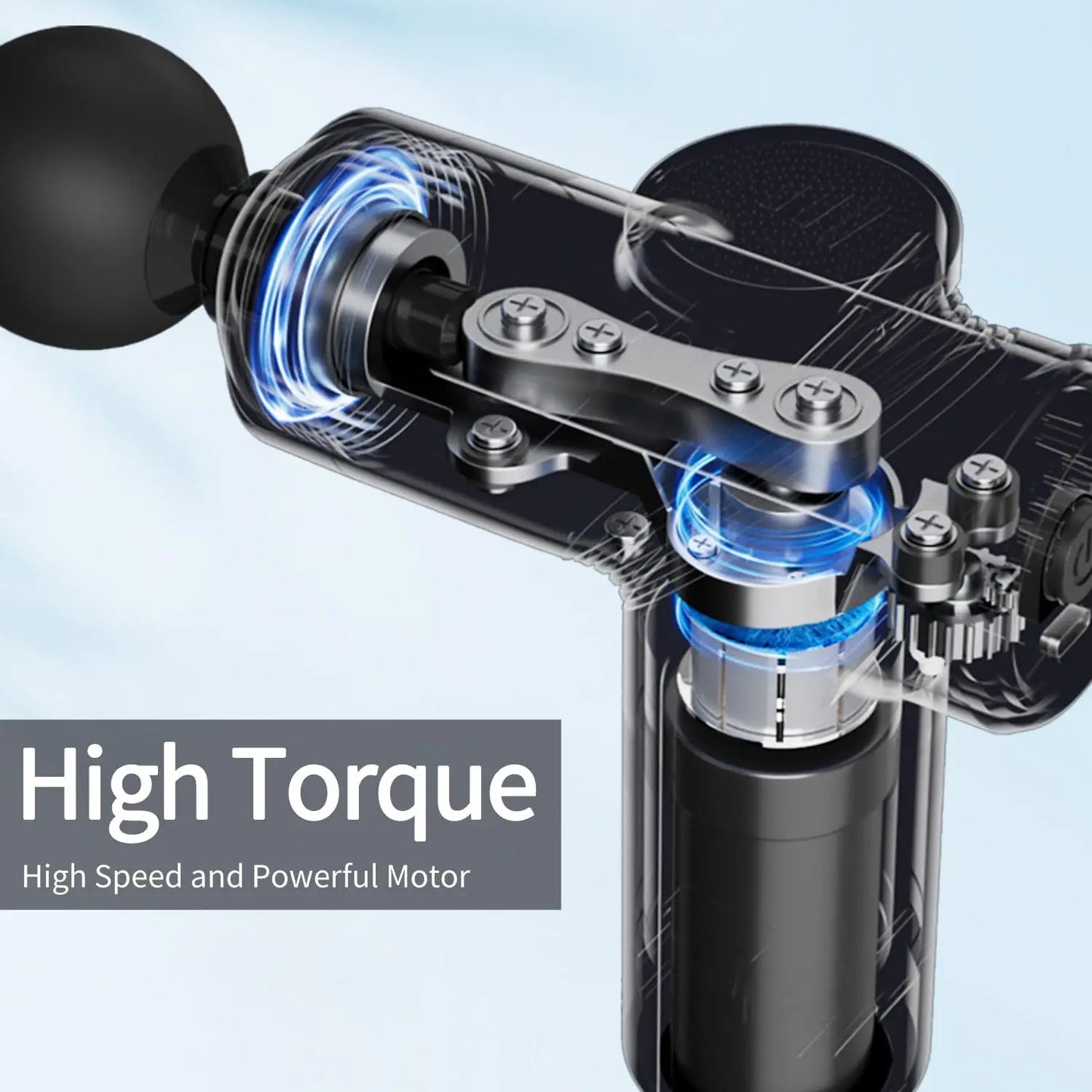 Massage Gun Deep Tissue, Silent Motor and Portable Massage Gun with 4 Interchangeable Heads for Deep Muscle Relief and Relaxation, Relax Gift