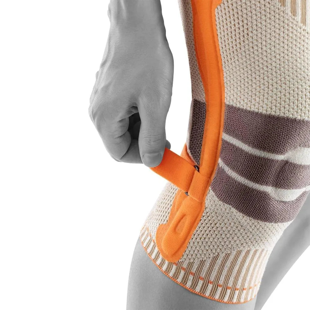 Outdoor Knee Support Brace for Hiking, Walking & Running - Sandstone-Orange, M