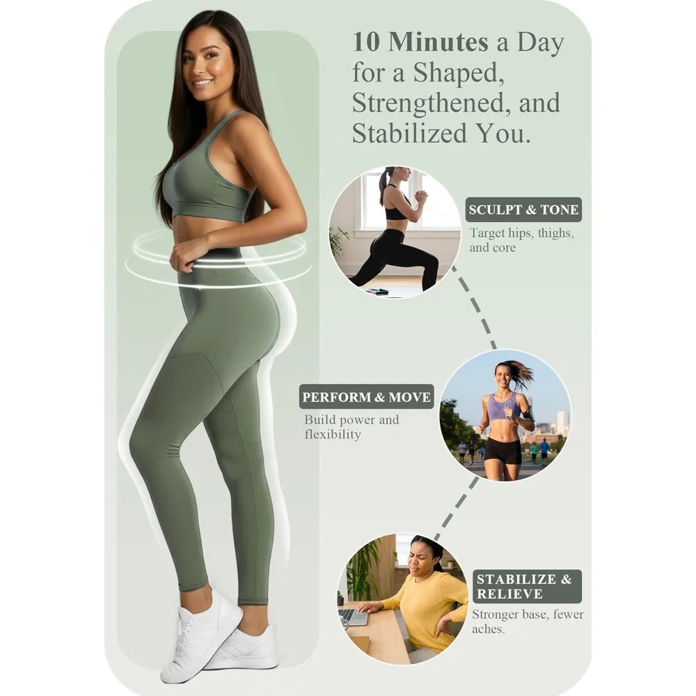 PAETA Hip Abductor Machine for Home Gym, Glute Workout Equipment for Thigh & Butt Toning