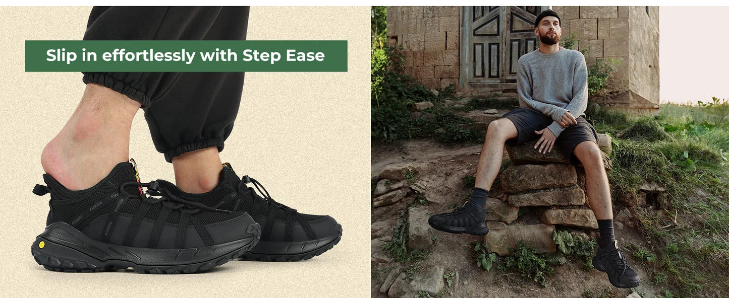 Fittington Slip-on Shoes Wide Sneakers For Men Soft Mens Running Shoe Slip Resistant Hiking Walking Shoes With Arch Spport