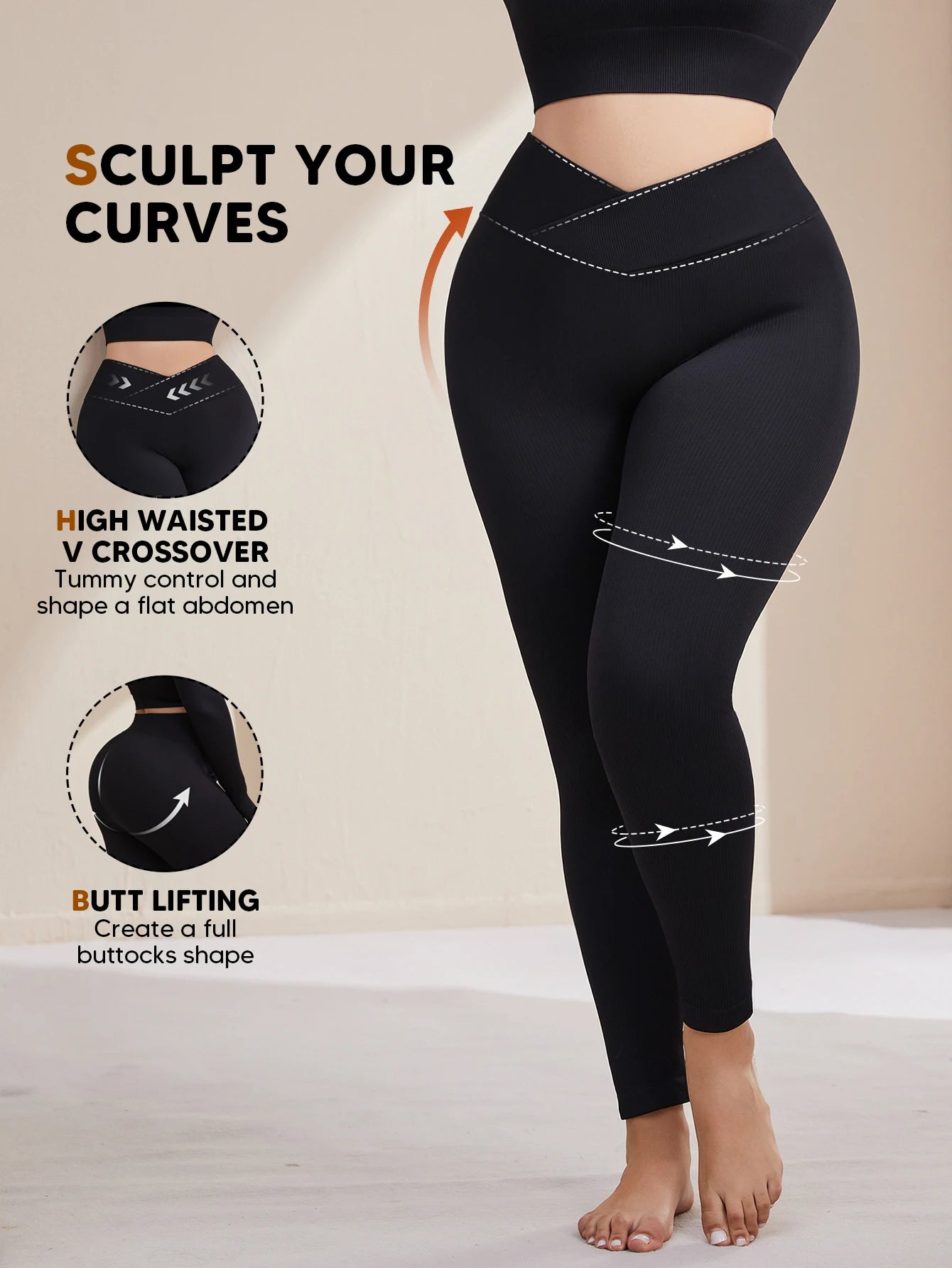 High Waisted Leggings for Women - No See Through Tummy Control Cycling Workout Yoga Athletic Pants