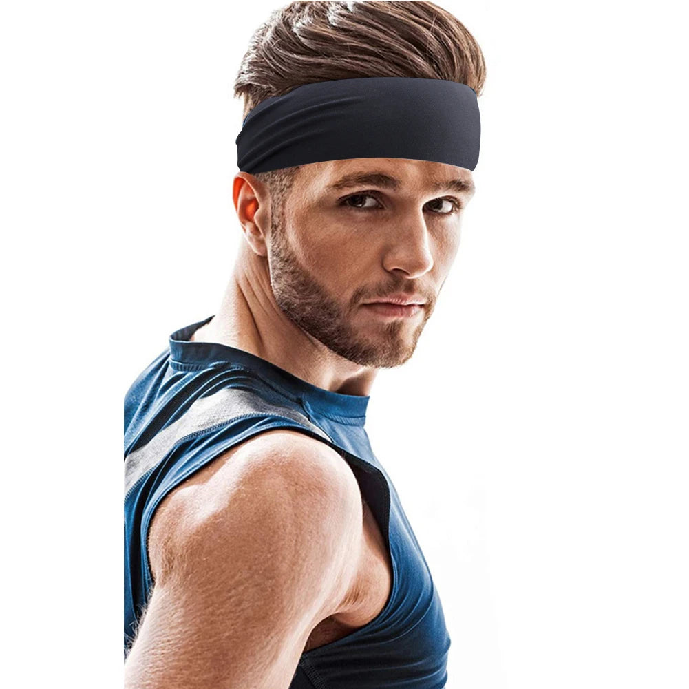 Sports Headbands For Men Woman Gym Yoga Sweat Hair Bands Soft Elastic Hairbands Stretch Outdoor Sport Sweatbands